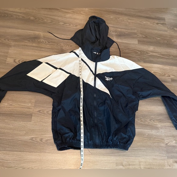 Reebok Vintage Track Jacket Removable Hood Colorblock Y2K Mens size Large - Picture 4 of 6